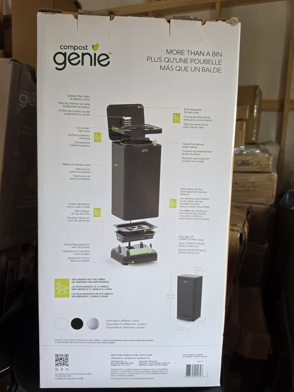Compost Genie Compost Bin in Dark Black - Picture 3 of 4